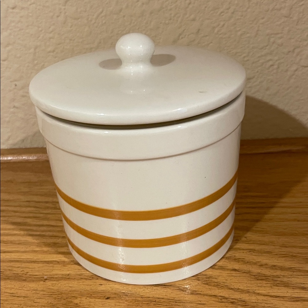 Crate&Barrel White Ceramic canister